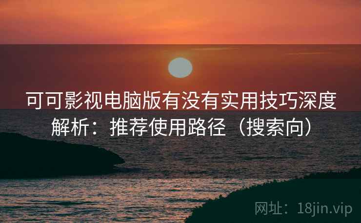 可可影视电脑版有没有实用技巧深度解析：推荐使用路径（搜索向）