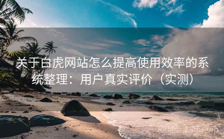 关于白虎网站怎么提高使用效率的系统整理：用户真实评价（实测）