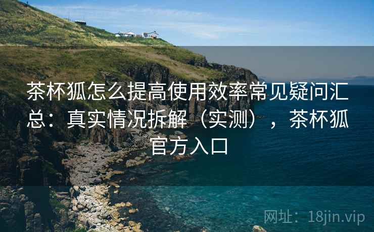 茶杯狐怎么提高使用效率常见疑问汇总：真实情况拆解（实测），茶杯狐官方入口
